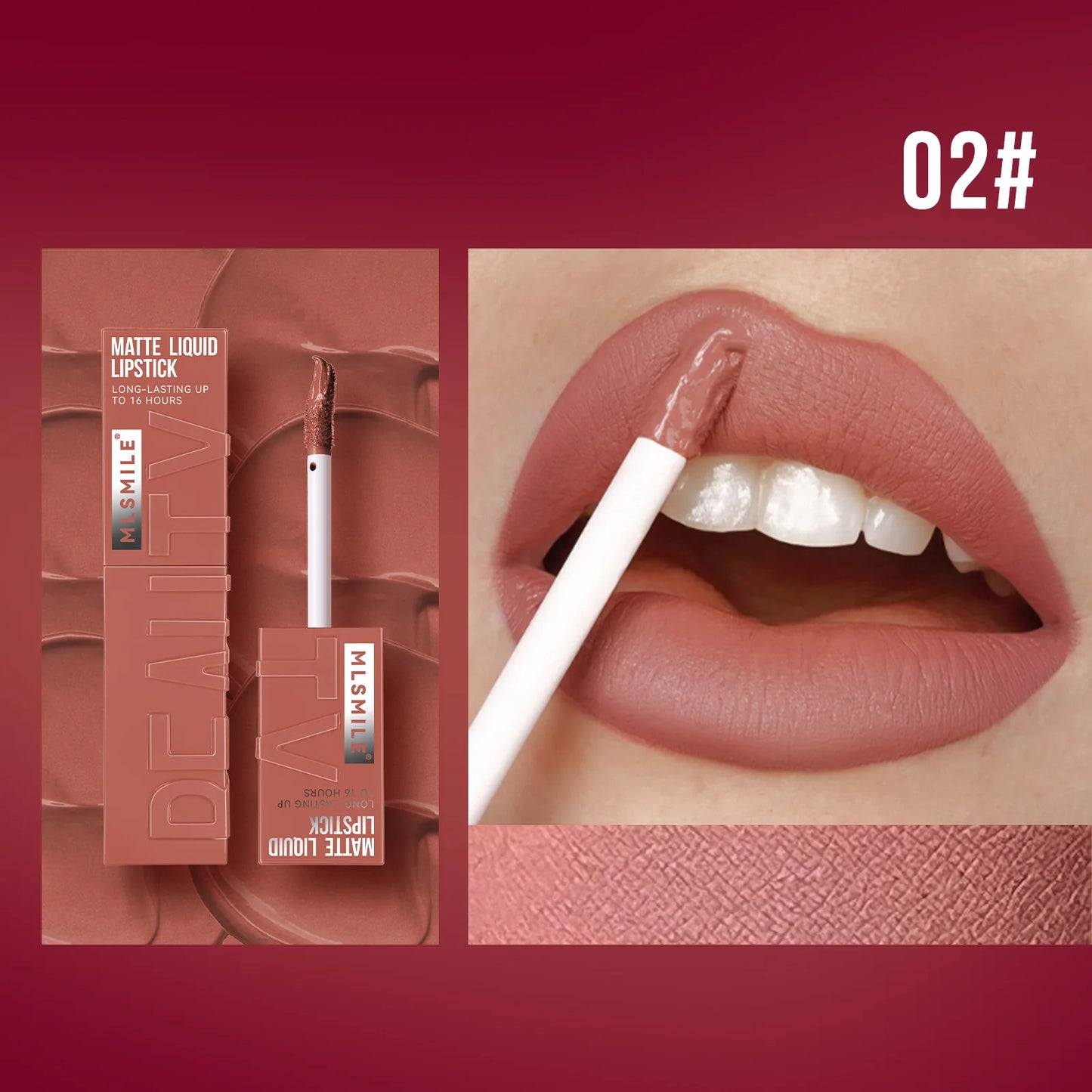 MLSMILE™ Matte Liquid Lipstick – 6 Shades Waterproof • Long-lasting • Non-sticky
