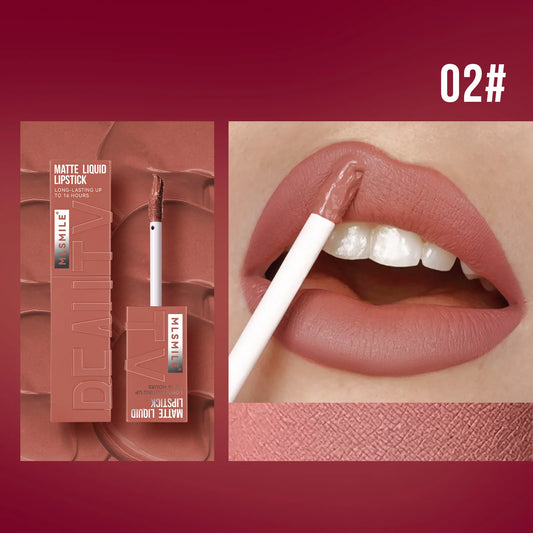 MLSMILE™ Matte Liquid Lipstick – 6 Shades Waterproof • Long-lasting • Non-sticky