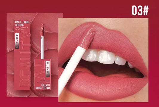 MLSMILE™ Matte Liquid Lipstick – 6 Shades Waterproof • Long-lasting • Non-sticky