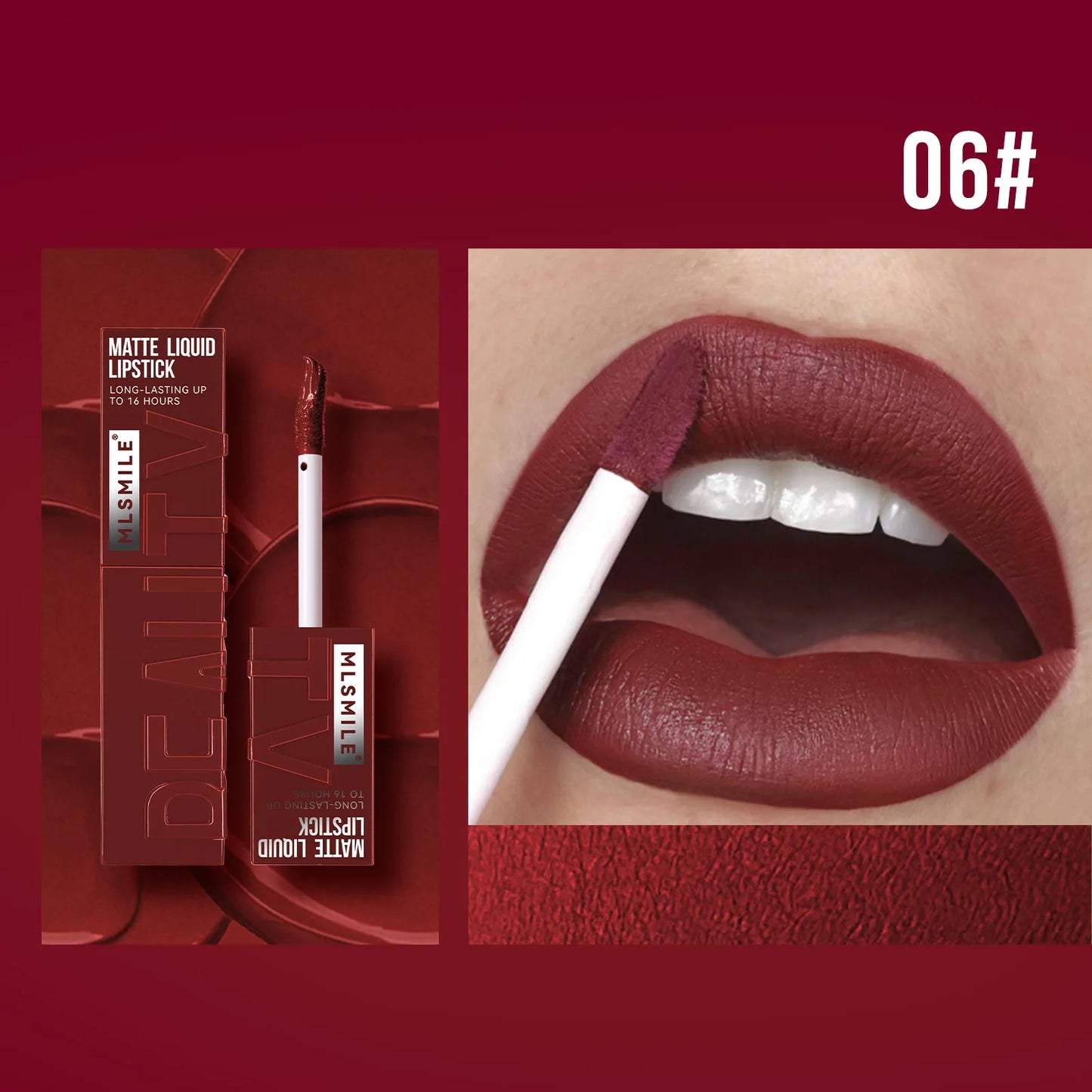 MLSMILE™ Matte Liquid Lipstick – 6 Shades Waterproof • Long-lasting • Non-sticky