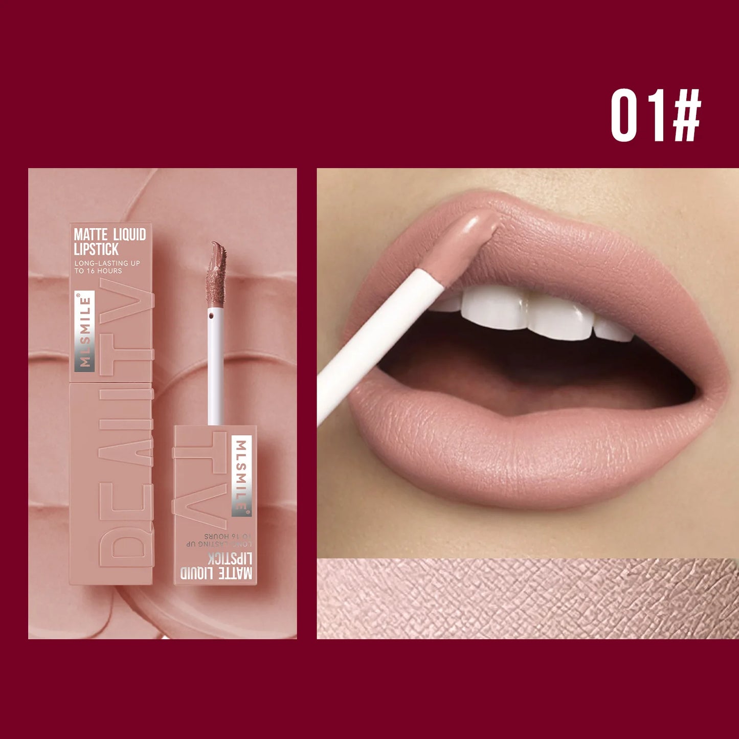 MLSMILE™ Matte Liquid Lipstick – 6 Shades Waterproof • Long-lasting • Non-sticky
