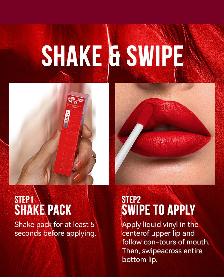MLSMILE™ Matte Liquid Lipstick – 6 Shades Waterproof • Long-lasting • Non-sticky