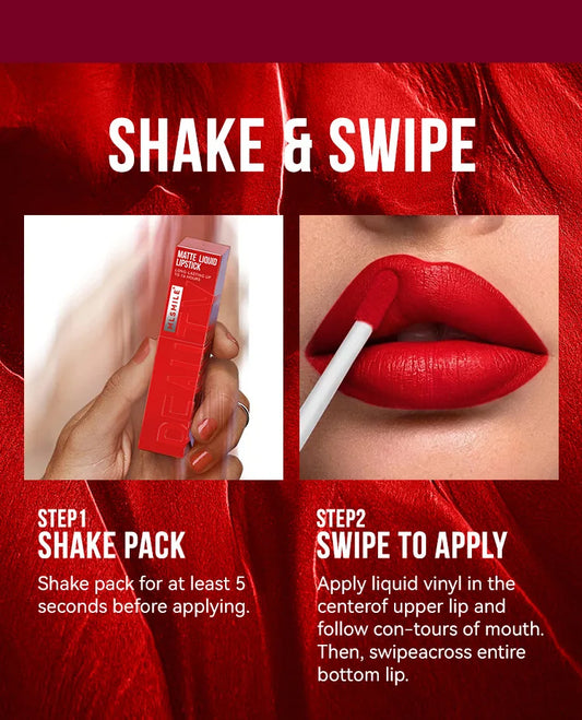 MLSMILE™ Matte Liquid Lipstick – 6 Shades Waterproof • Long-lasting • Non-sticky