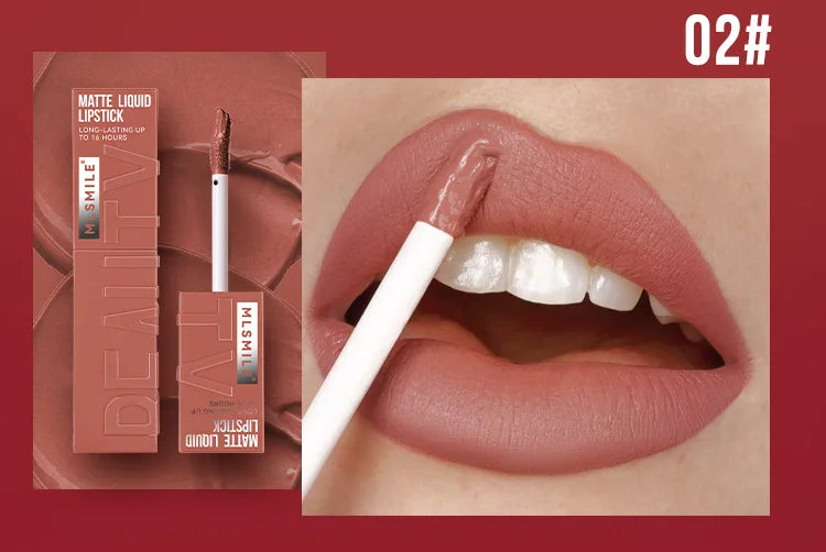 MLSMILE™ Matte Liquid Lipstick – 6 Shades Waterproof • Long-lasting • Non-sticky