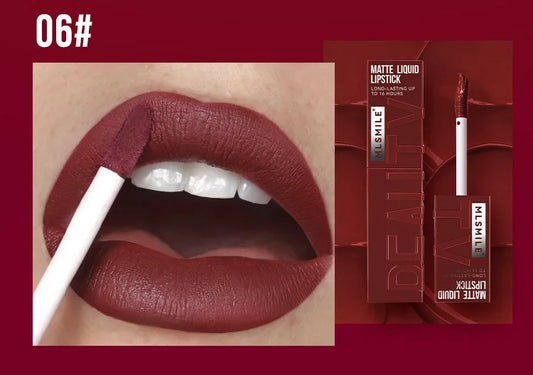 MLSMILE™ Matte Liquid Lipstick – 6 Shades Waterproof • Long-lasting • Non-sticky