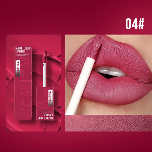 MLSMILE™ Matte Liquid Lipstick – 6 Shades Waterproof • Long-lasting • Non-sticky